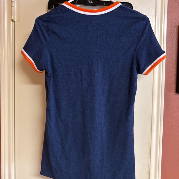 Houston Astros Womens V-Neck T-Shirt By Majestic Fan Fashion Size S Cotton/Poly - Picture 6 of 7